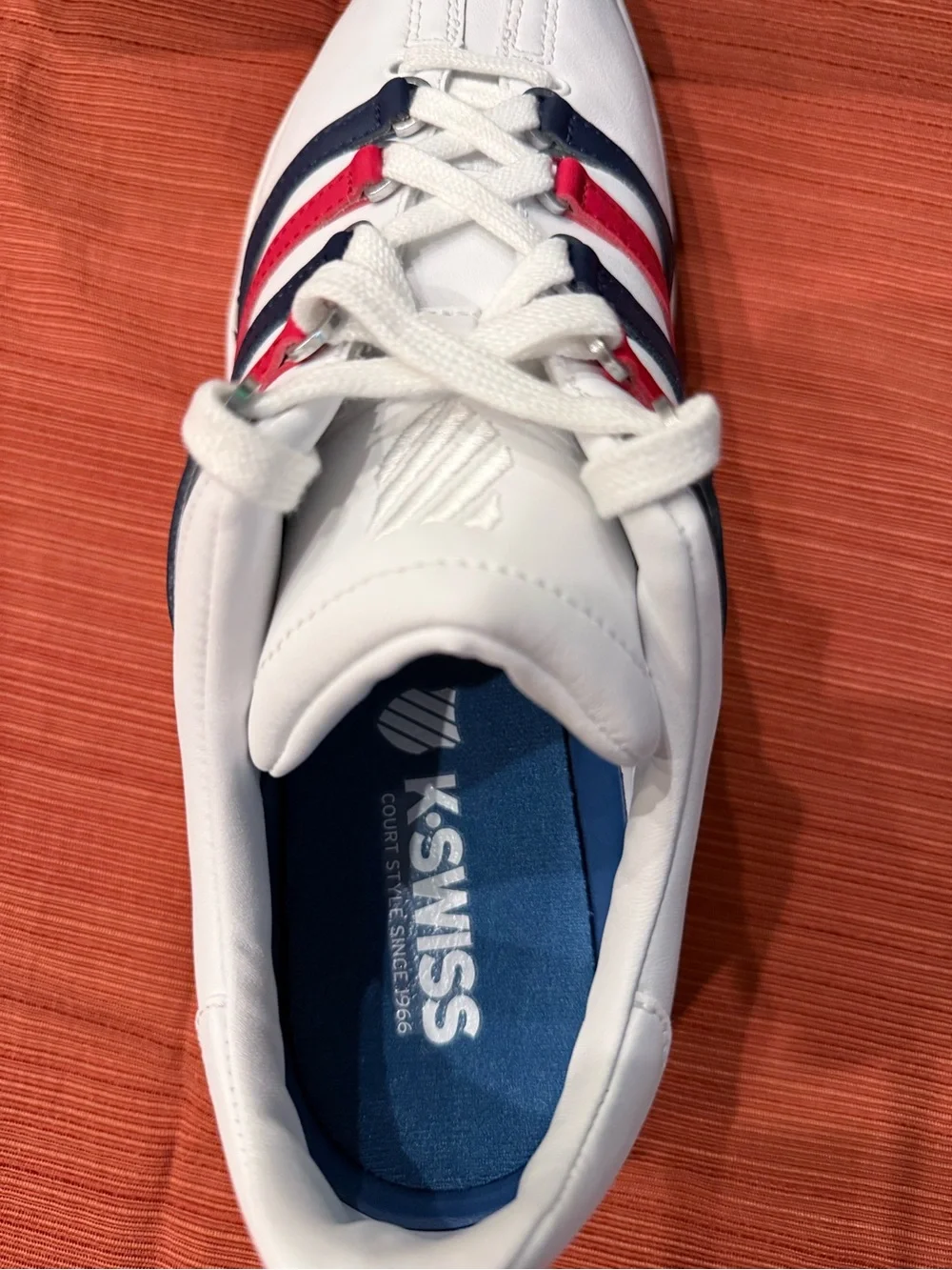 K-Swiss Classic Court Sneakers – Men’s Size 11.5 – White/Red/Navy – NWOB